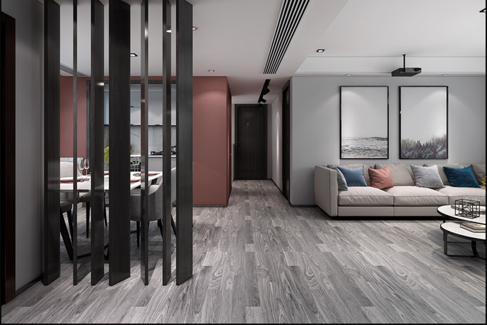 合肥市廬江美的城現(xiàn)代簡約風格三居室裝修案例