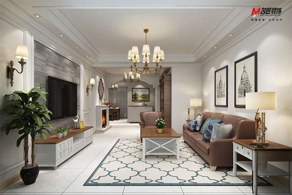 合肥市廬江美的城現(xiàn)代簡約風格三居室裝修案例