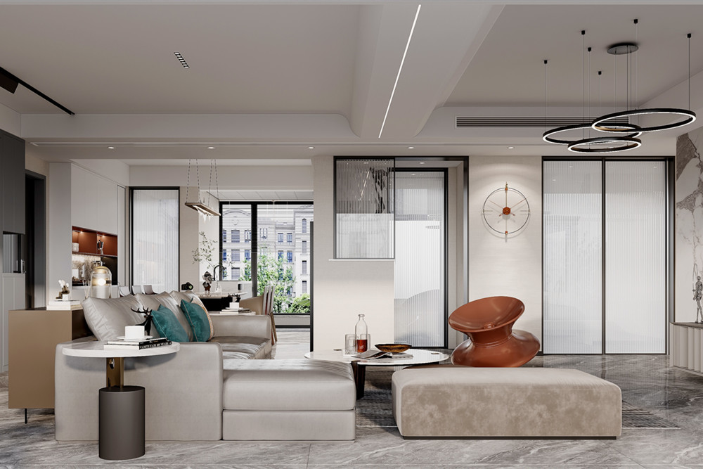 嘉興市康來登花園現(xiàn)代簡約風格三居室裝修案例