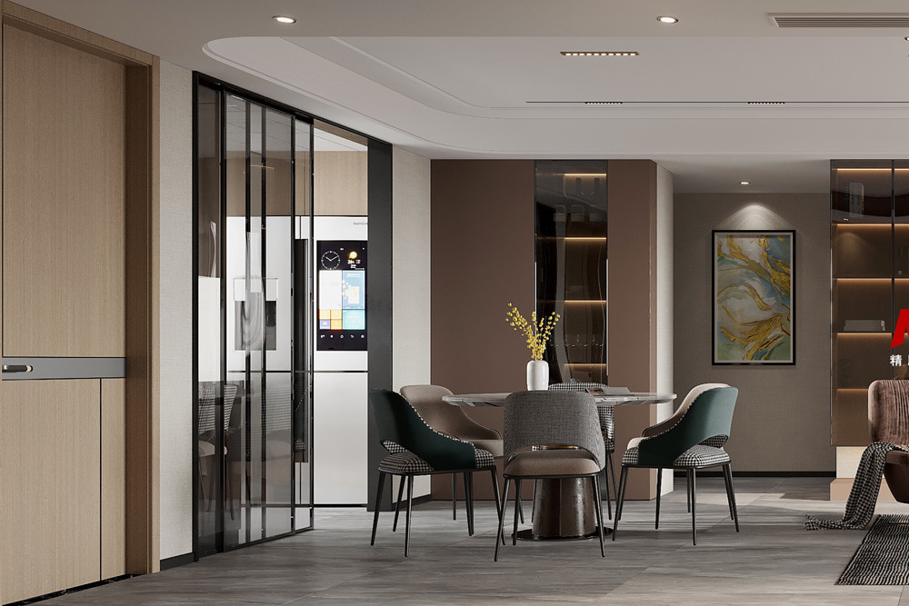 嘉興市海倫堡·觀瀾輕奢風(fēng)格三居室裝修案例