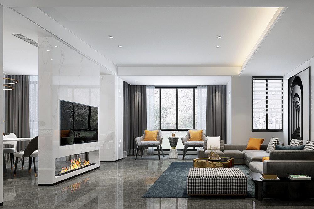 嘉興市碧桂園濱湖城現(xiàn)代簡(jiǎn)約風(fēng)格復(fù)式裝修案例