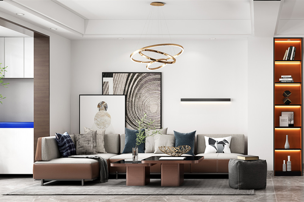 嘉興市康來登花園現(xiàn)代簡約風格三居室裝修案例