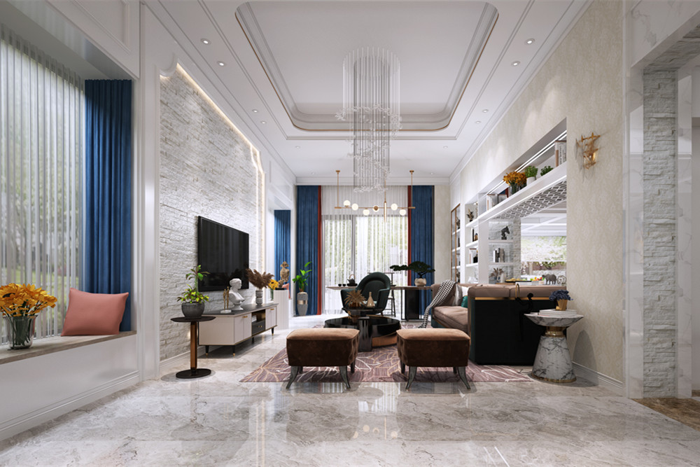 中山市中薈城新中式風(fēng)格別墅裝修案例