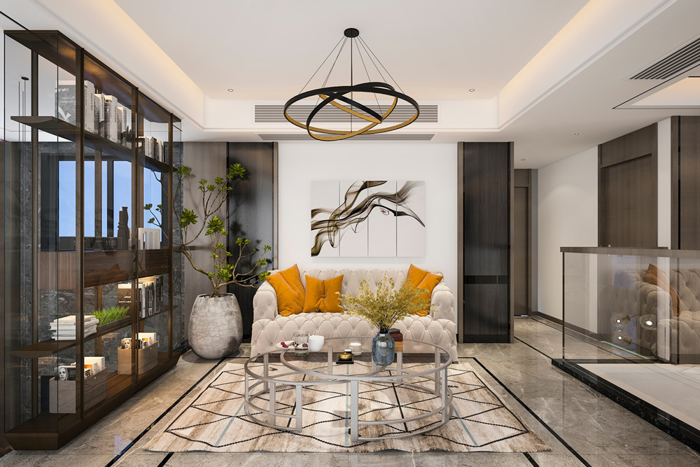 中山市在水一方輕奢風(fēng)格四居室裝修案例