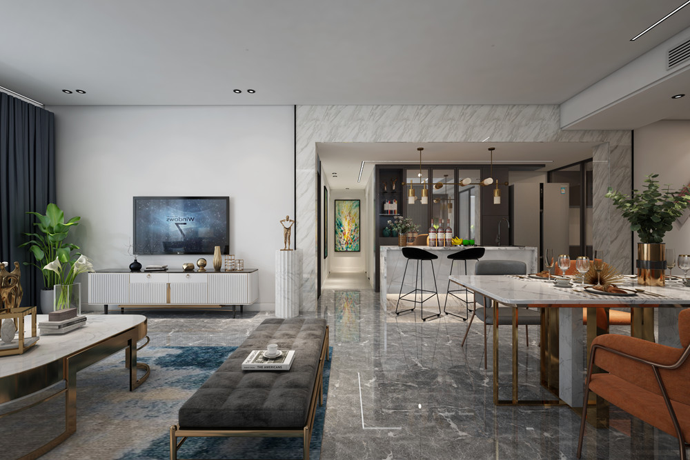 中山市板芙鎮(zhèn)湖洲村蝦角隊(duì)自建房現(xiàn)代簡(jiǎn)約風(fēng)格三居室裝修案例