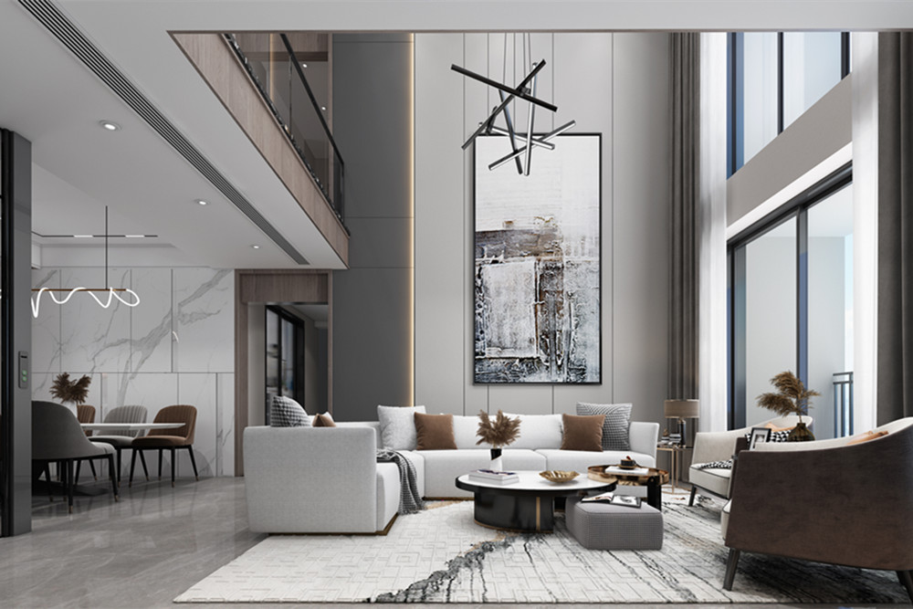 中山市裕龍君匯現(xiàn)代簡(jiǎn)約風(fēng)格四居室裝修案例