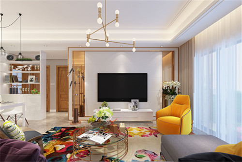 梧州市華美.水岸明珠輕奢風(fēng)格三居室裝修案例