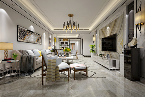 梧州市新世紀(jì)朝陽小區(qū)歐式風(fēng)格三居室裝修案例