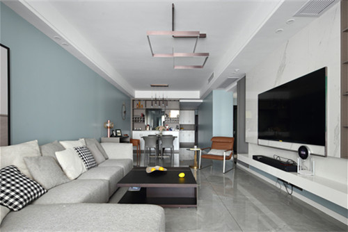 德陽市溫莎湖畔現(xiàn)代簡約風格三居室裝修案例