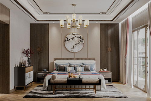 淮安市宏元國際廣場(chǎng)新中式風(fēng)格別墅裝修案例