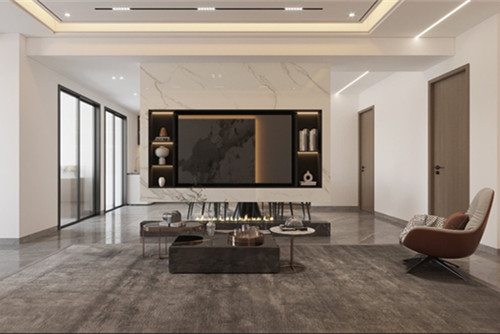 茂名市濱?；▓@輕奢風格三居室裝修案例