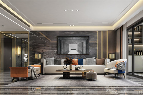 海口201-300平米輕奢風格海航豪庭室內裝修設計案例