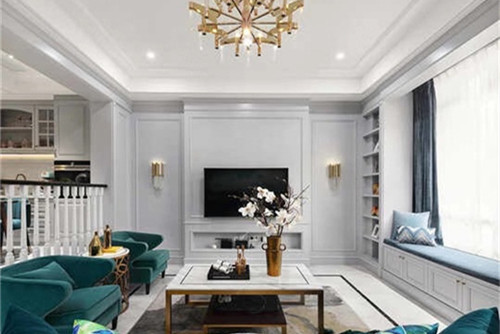 自貢市晨光城市花園A區(qū)美式風(fēng)格別墅裝修案例