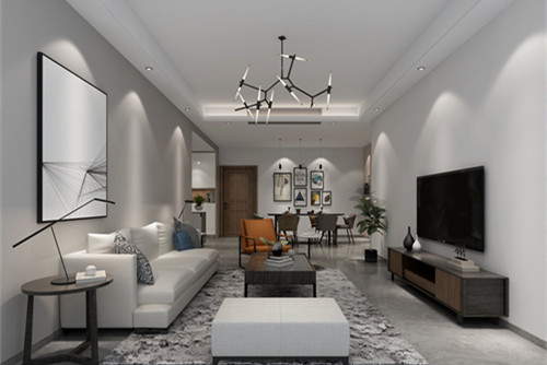 惠州市花樣年別樣城現(xiàn)代簡(jiǎn)約風(fēng)格三居室裝修案例