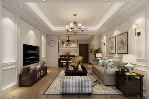 惠州市碧桂園九龍灣美式風(fēng)格四居室裝修案例