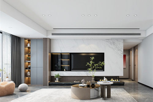 江門市翠景園現代簡約風格三居室裝修案例