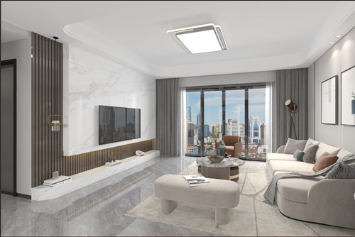 江門市萊茵華庭現(xiàn)代風(fēng)格三居室裝修案例