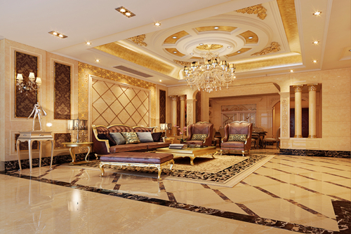 佛山市保利天悅歐式風格別墅裝修案例