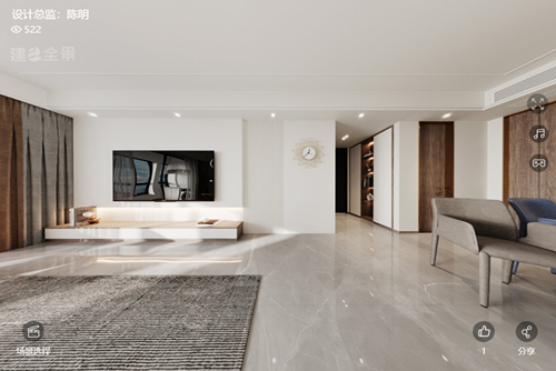 衢州市斗潭西區(qū)現(xiàn)代簡約風格三居室裝修案例