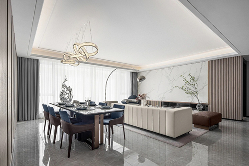 涼山彝族自治州安寧小區(qū)現(xiàn)代風(fēng)格四居室裝修案例