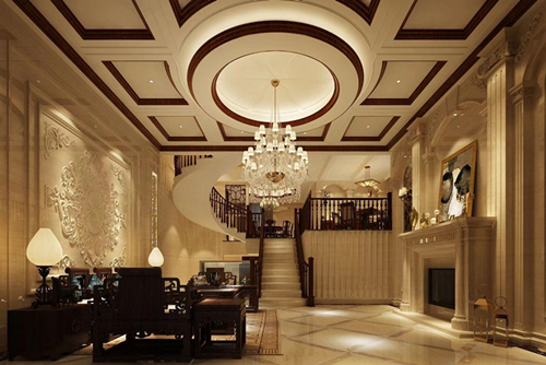 清遠(yuǎn)市惠銀苑小區(qū)新中式風(fēng)格別墅裝修案例