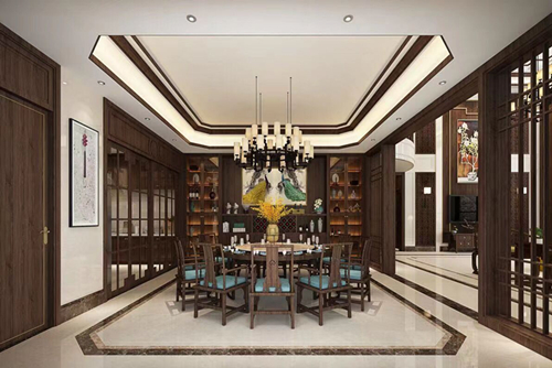 清遠市碧桂園陽山首府新中式風格平層裝修案例