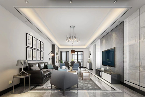 清遠(yuǎn)市駿豪雅苑現(xiàn)代簡(jiǎn)約風(fēng)格三居室裝修案例