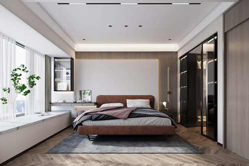 ?？谑谐尚啪霸番F(xiàn)代簡約風(fēng)格平層裝修案例