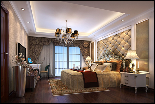 海口市碧水名城歐式風(fēng)格三居室裝修案例