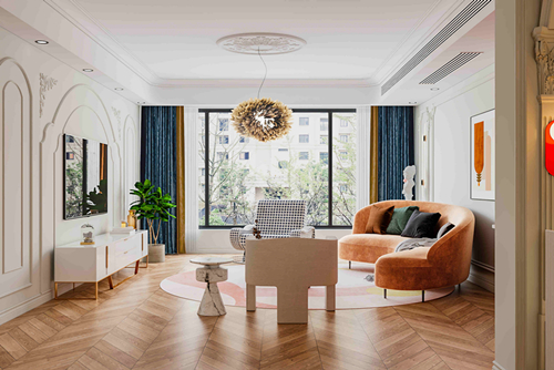 淮安市宏元國際廣場(chǎng)現(xiàn)代風(fēng)格三居室裝修案例