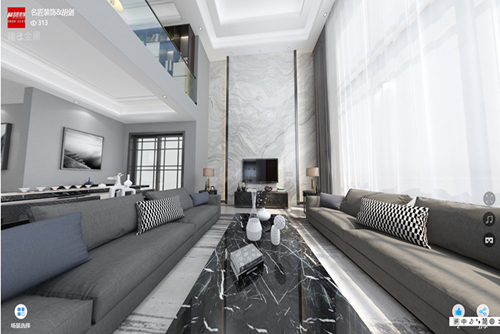 清遠市御花園現(xiàn)代簡約風格別墅裝修案例