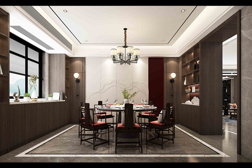 茂名市嘉和豪庭新中式風(fēng)格別墅裝修案例