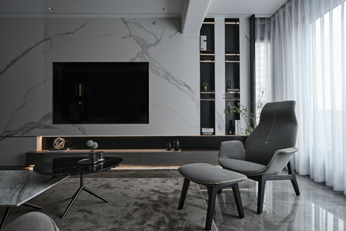 中山市鴻基華庭現(xiàn)代簡約風(fēng)格三居室裝修案例