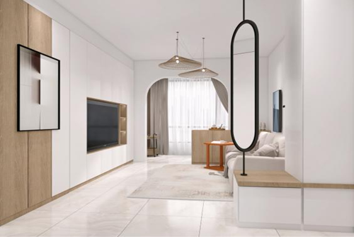 汕頭市云禧大廈現(xiàn)代簡約風(fēng)格三居室裝修案例