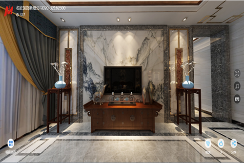 廣州市保利林語山莊新中式風(fēng)格五居室裝修案例