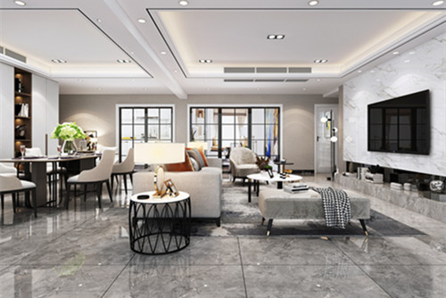 中山市鴻基華庭現(xiàn)代簡約風(fēng)格四居室裝修案例