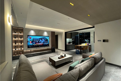 中山市雅居樂萬象郡別墅輕奢風(fēng)格三居室裝修案例