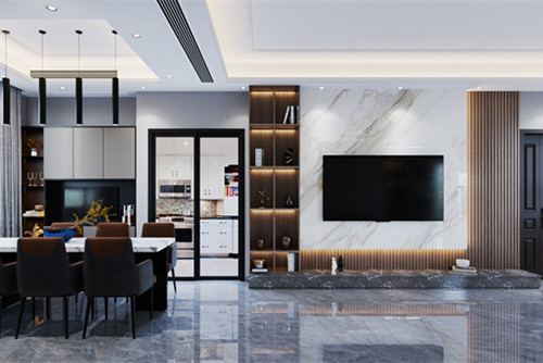 中山市民眾科爾瑪新城現(xiàn)代簡(jiǎn)約風(fēng)格四居室裝修案例