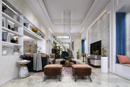 中山市城果·潤和花園新中式風(fēng)格別墅裝修案例