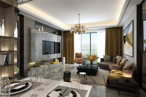 中山市康麗花園輕奢風(fēng)格四居室裝修案例