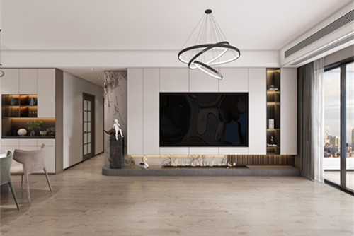 中山市錦繡海灣城別墅輕奢風(fēng)格四居室裝修案例