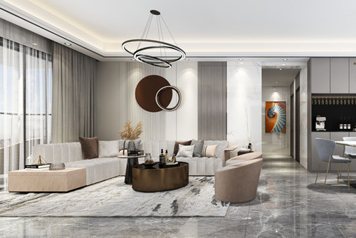 中山市雅居樂(lè)花園輕奢風(fēng)格三居室裝修案例