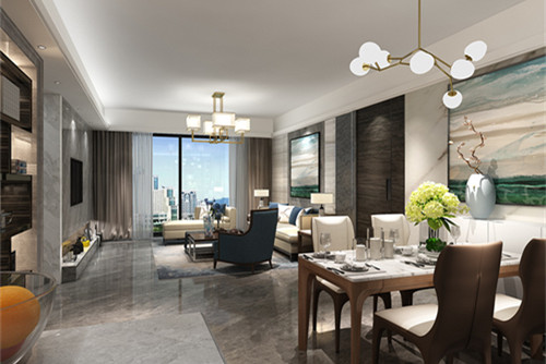 中山市名爵觀園別墅現(xiàn)代簡(jiǎn)約風(fēng)格三居室裝修案例