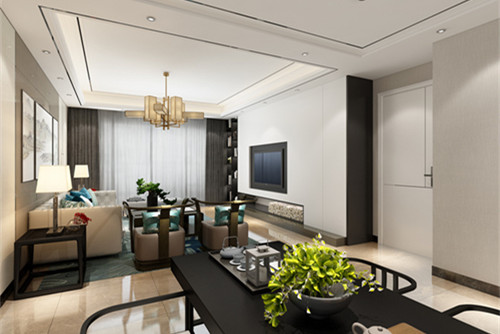 中山市雋園新中式風(fēng)格四居室裝修案例