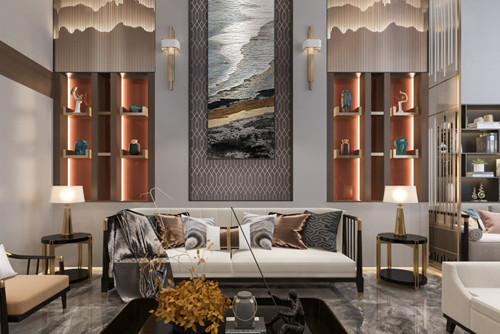 德陽(yáng)市碧韻雍城輕奢風(fēng)格別墅裝修案例