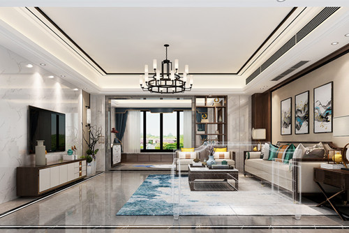 汕頭市星都華府新中式風格四居室裝修案例