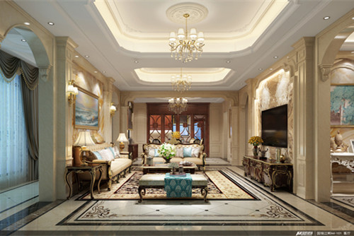 ?？谑袨I江溫泉花園歐式風(fēng)格別墅裝修案例