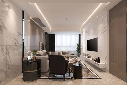 莆田市桃峰小區(qū)現(xiàn)代簡約風格四居室裝修案例