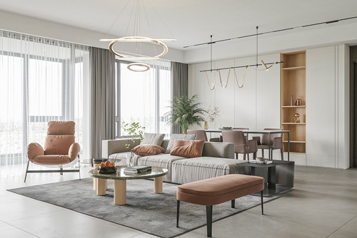 廣州市東方夏灣拿現(xiàn)代簡約風格三居室裝修案例