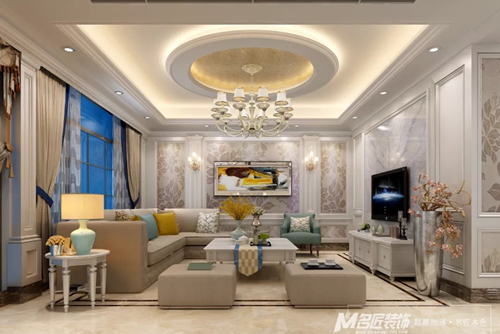 珠海市時代傾城·雙生花歐式風(fēng)格別墅裝修案例